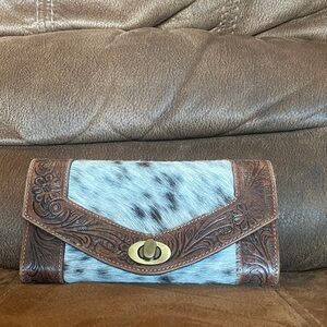 Myra Leather Cowhide Boho Advent Wallet
